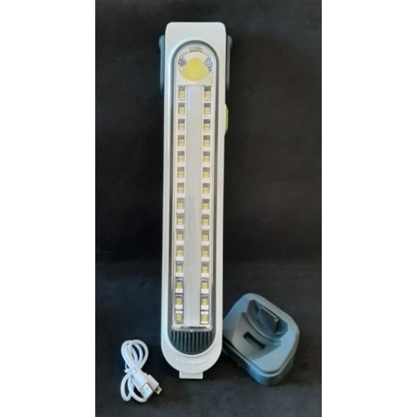 Фонарь на аккумуляторе, LED, с солнечной панелью, с подставкой, 5 режимов, HEL-6855T